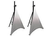 2 x American Audio Tripod Speaker Stand Cover Disco DJ White Scrim Decor Venue